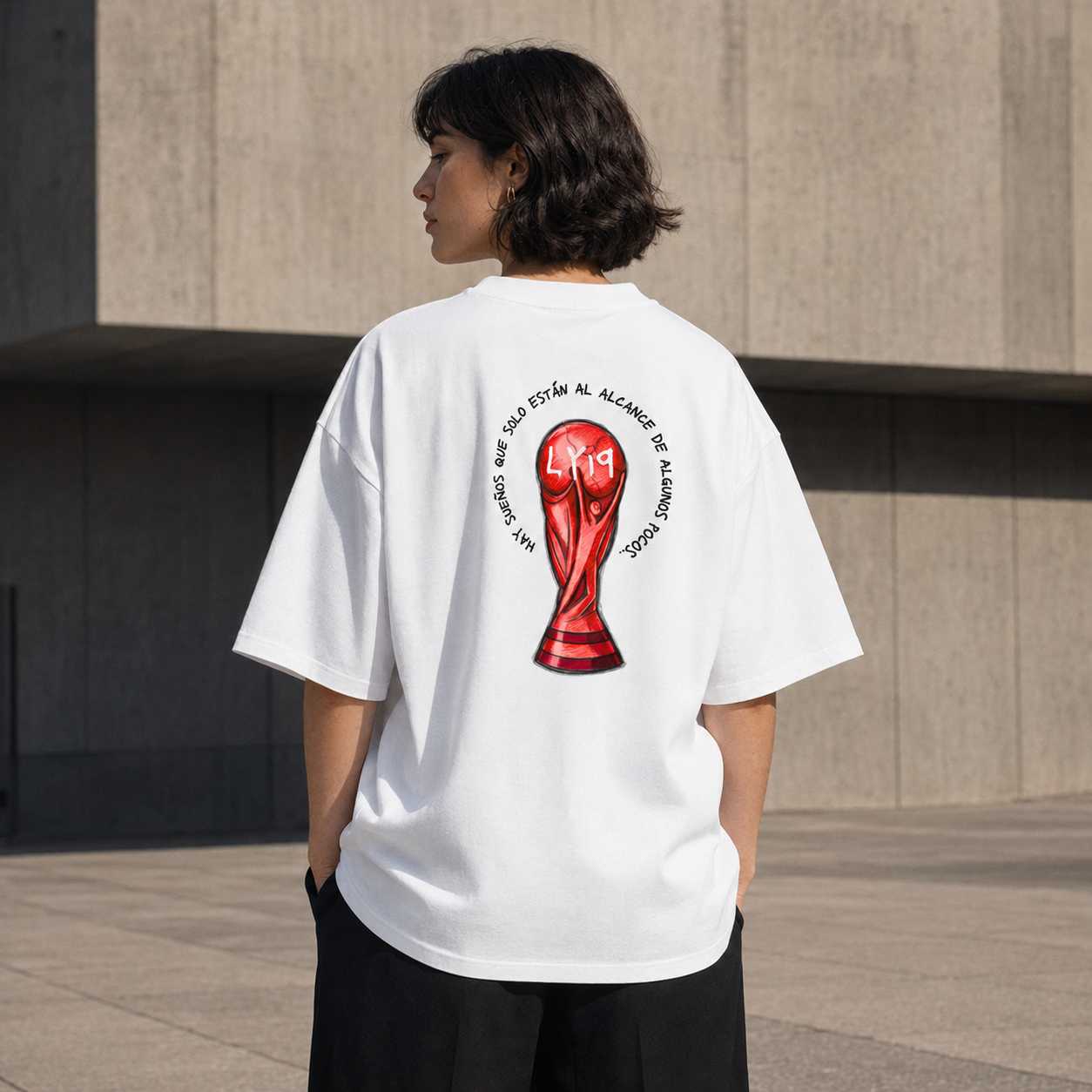 Cumple tus Sueños - Organic Oversized high neck t-shirt